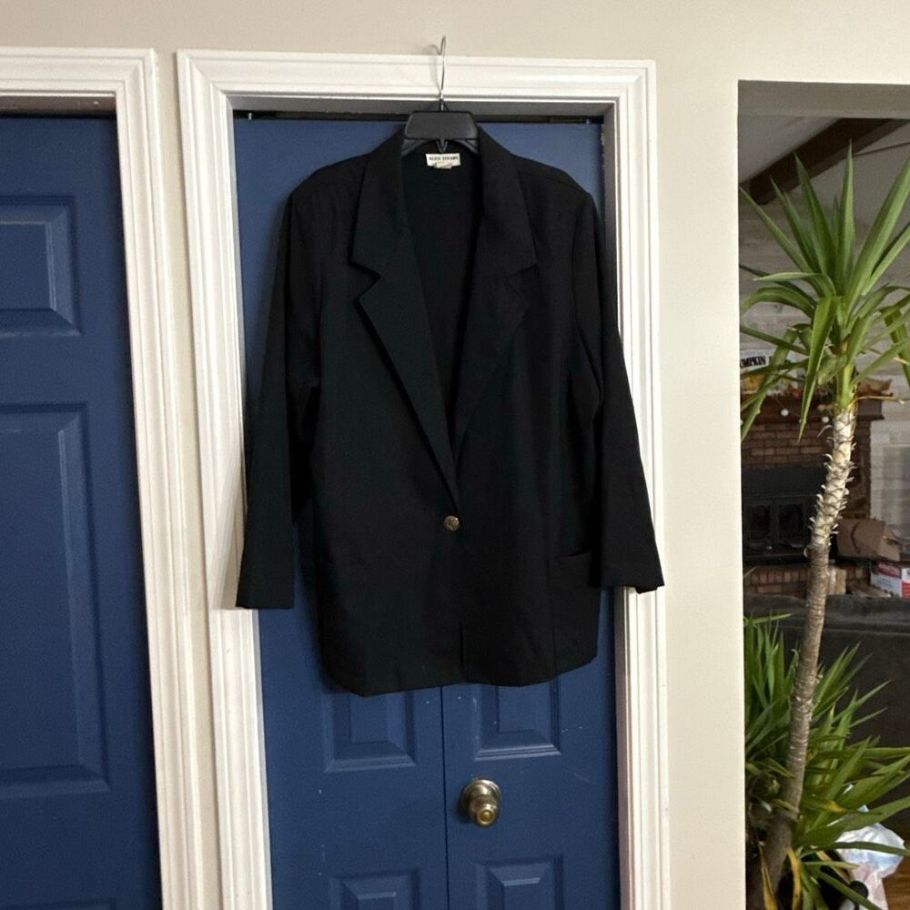 Alice Stuart Women’s One Button Black Blazer Size XL